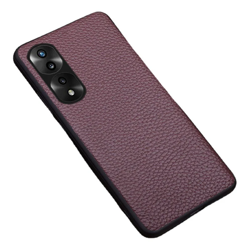 

For Honor70 Pro Case Ultra-thin Genuine Leather Back Cover For Huawei Honor 70 Pro Case Coque Litchi Shockproof Fundas