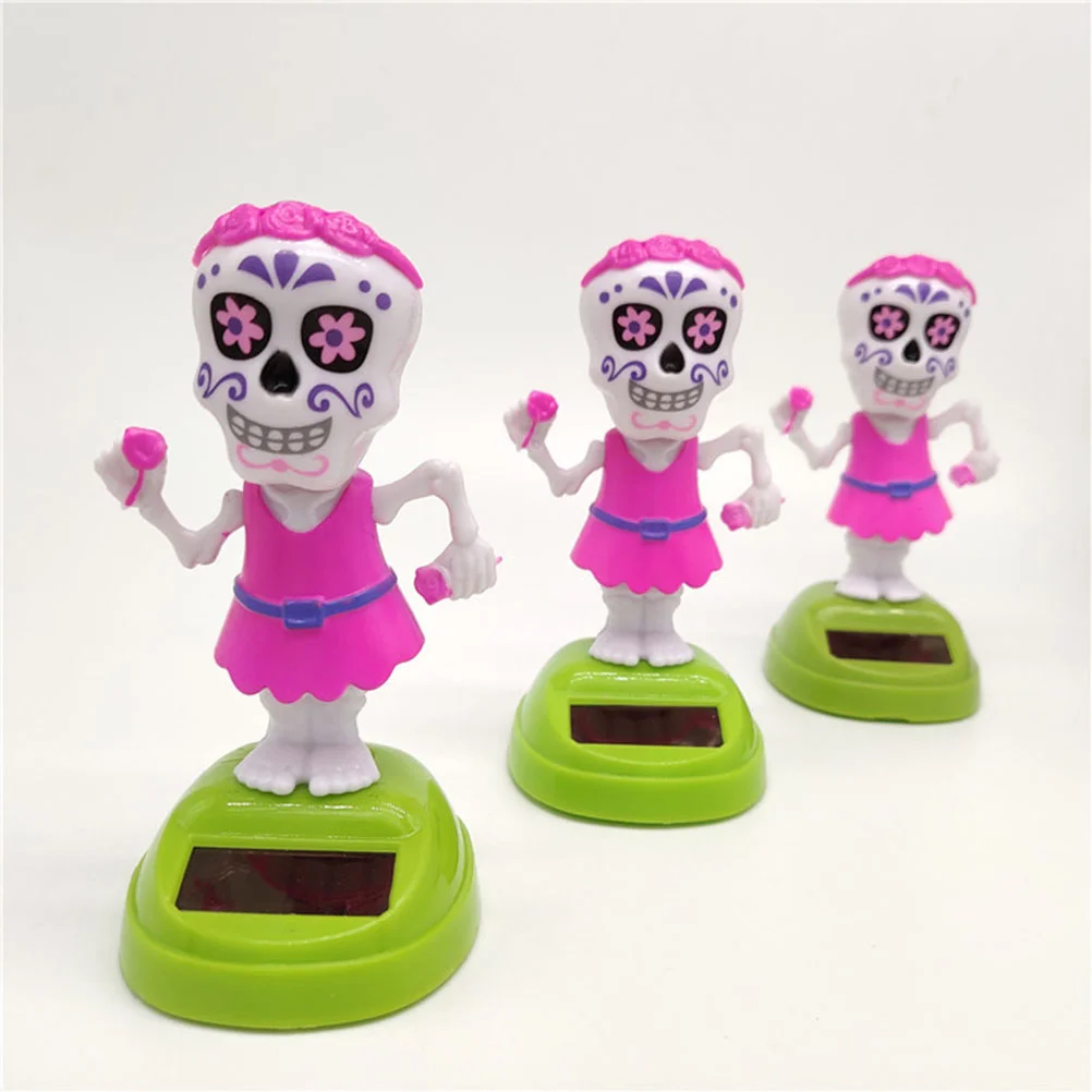 

Carsolar Ornament Shakingdancingpowered Head Dashboard Ghostinterior Figures Decor Cartoonday The Dead Dancers Figure Ornaments