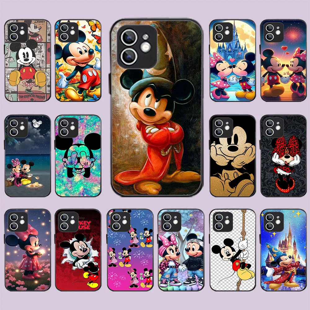 WRA-15 Черный гибкий чехол из ТПУ с Микки и Минни для OPPO A3 5 9 15 16 17 38 40 52 53 54 57