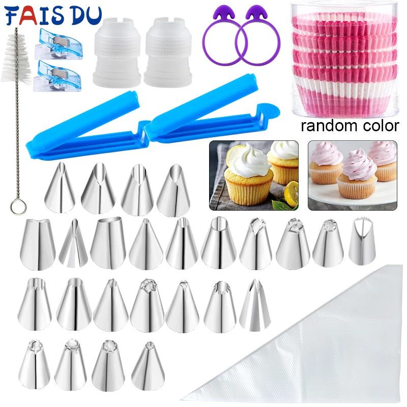

FAIS DU Cake Decorating Kit for Muffin Cupcakes, Macaron Pad Cake Accessories for Beginners Supplies Baking Set Nozzle Cake Sets