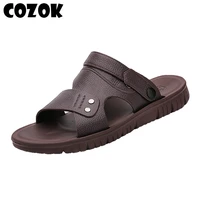 cozok men summer new sandals pvc lightweight clogs outdoor shoes beach shoes black casual slip on soft soled garden shoes