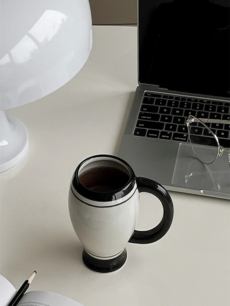 

Простая керамическая кружка, кофейная чашка, чашки ручной работы для нишевых девушек в стиле Ins, чашка большой емкости, кружки, кофейные чашк...