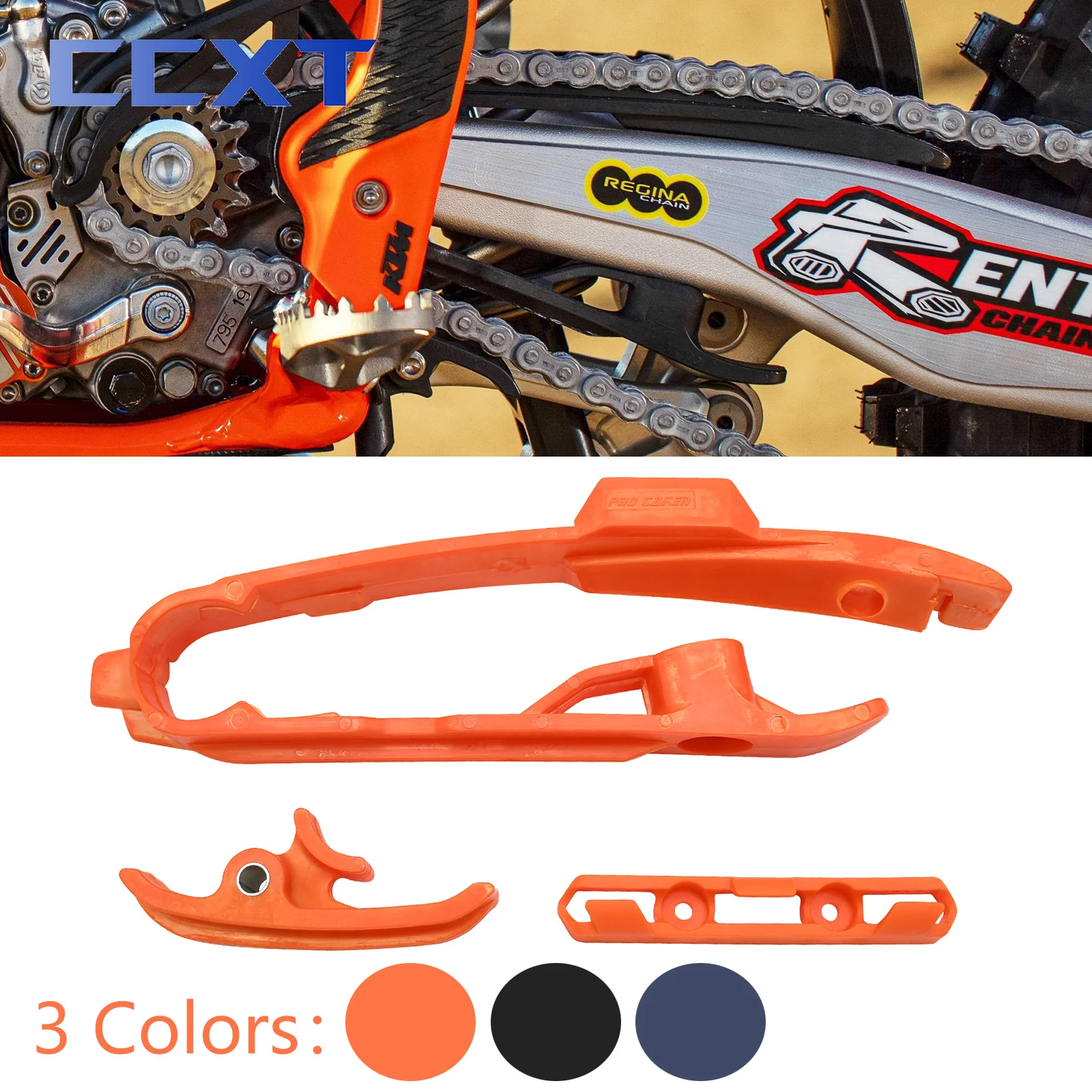 

Motorcycle Brake Hose Clamp Chain Slider Sliding Piece Guard Kit For KTM SX 125 150 SX250 XC150 XC250 XC300 XCF250 XCF350 XCF450