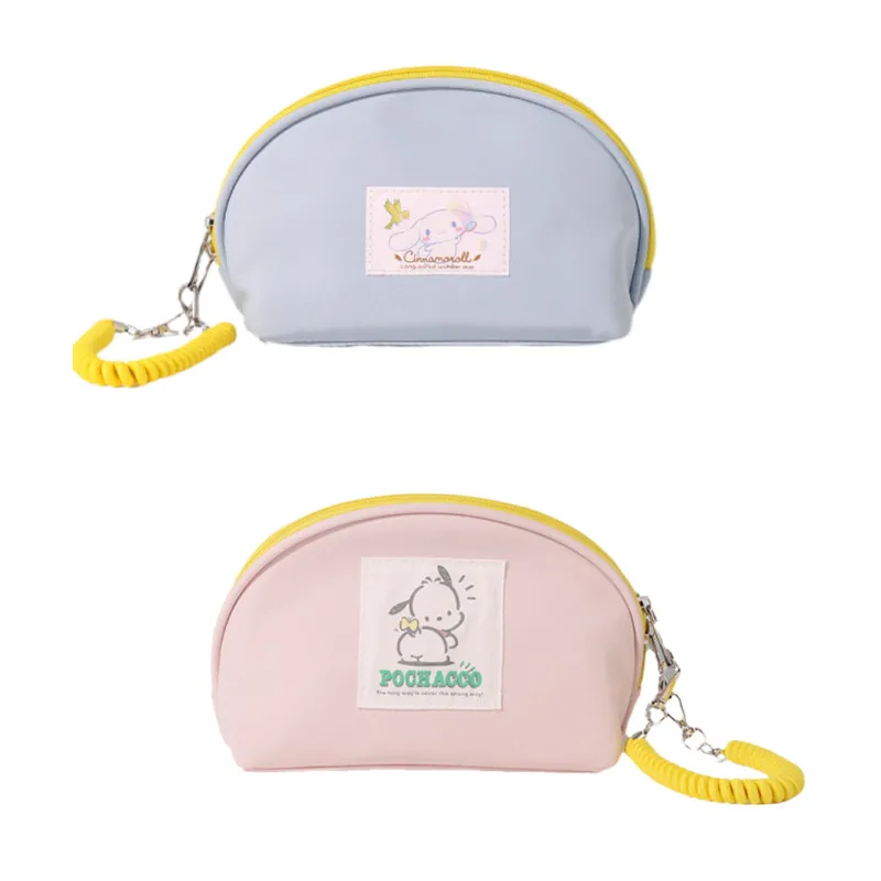 

Kawaii Cartoon Sanrios Series Cinnamoroll Pachacco Practical Shell Cosmetic Bag Storage Bag Hangbag Coin Purse Girls Gift