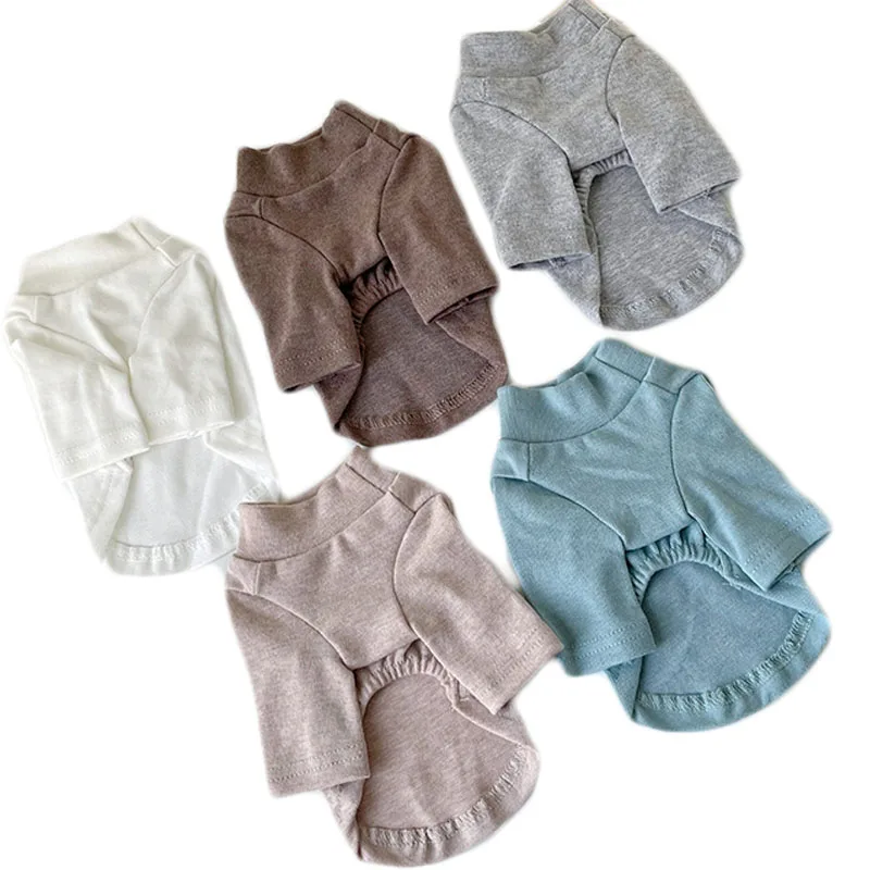

Soft Cat Clothes Dog Tshirt Pullover Sweatshirt Turtleneck Sweater Shirt Pet Clothing For Small Dogs Chihuahua Bichon Pug 5 Size