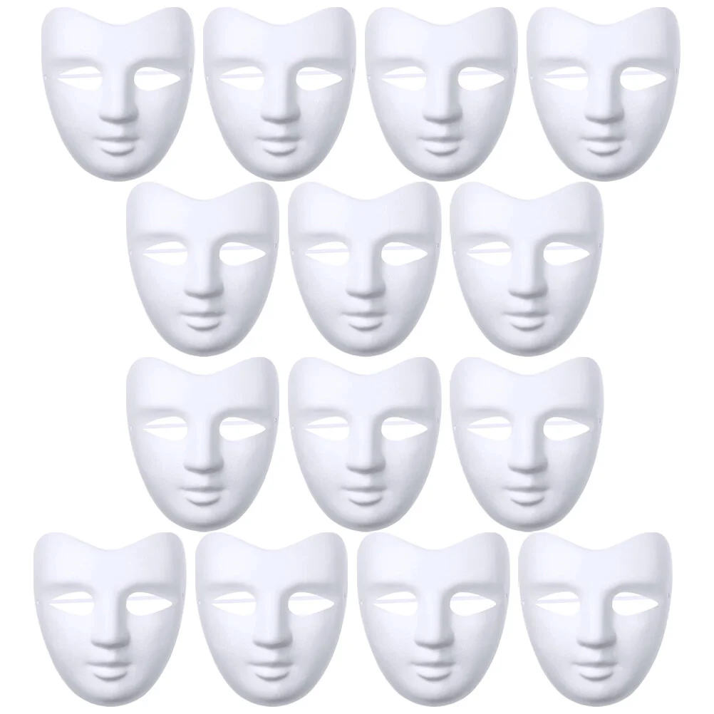 

20 Pcs Toy Dress Kids Paper Masks DIY Blank Cosplay Party Fox Hand Painting Child Masquerade Bulk