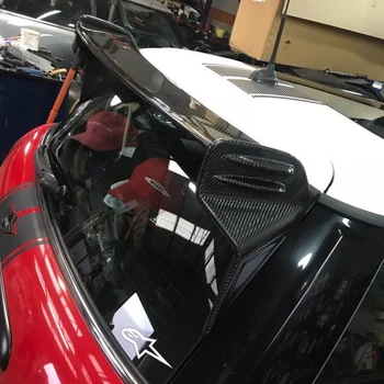 FOR MINI COOPER R56 JCW TYPE CARBON FIBER GLASS ROOF SPOILER TRIM BODY KIT TUNING PART FOR R56 FRP TOP WING LIP RACING
