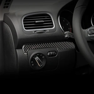 For Volkswagen Golf 6 Mk6 R Carbon Fiber Interior Car Dashboard Decoration Strip Car-styling Sticker 2008-2012 Accessories