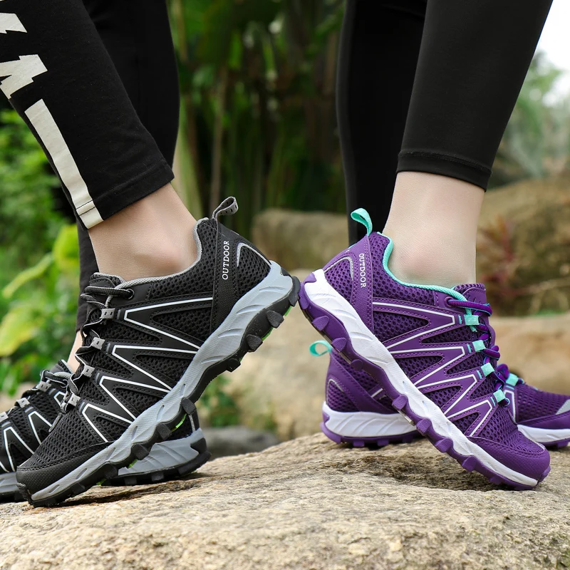Hiking Shoes Women 2022 Summer Outdoor Mesh Trekking Climbing Shoes Ladies Sneakers Sport Mountaineering Shoes Anti-Slip Sport