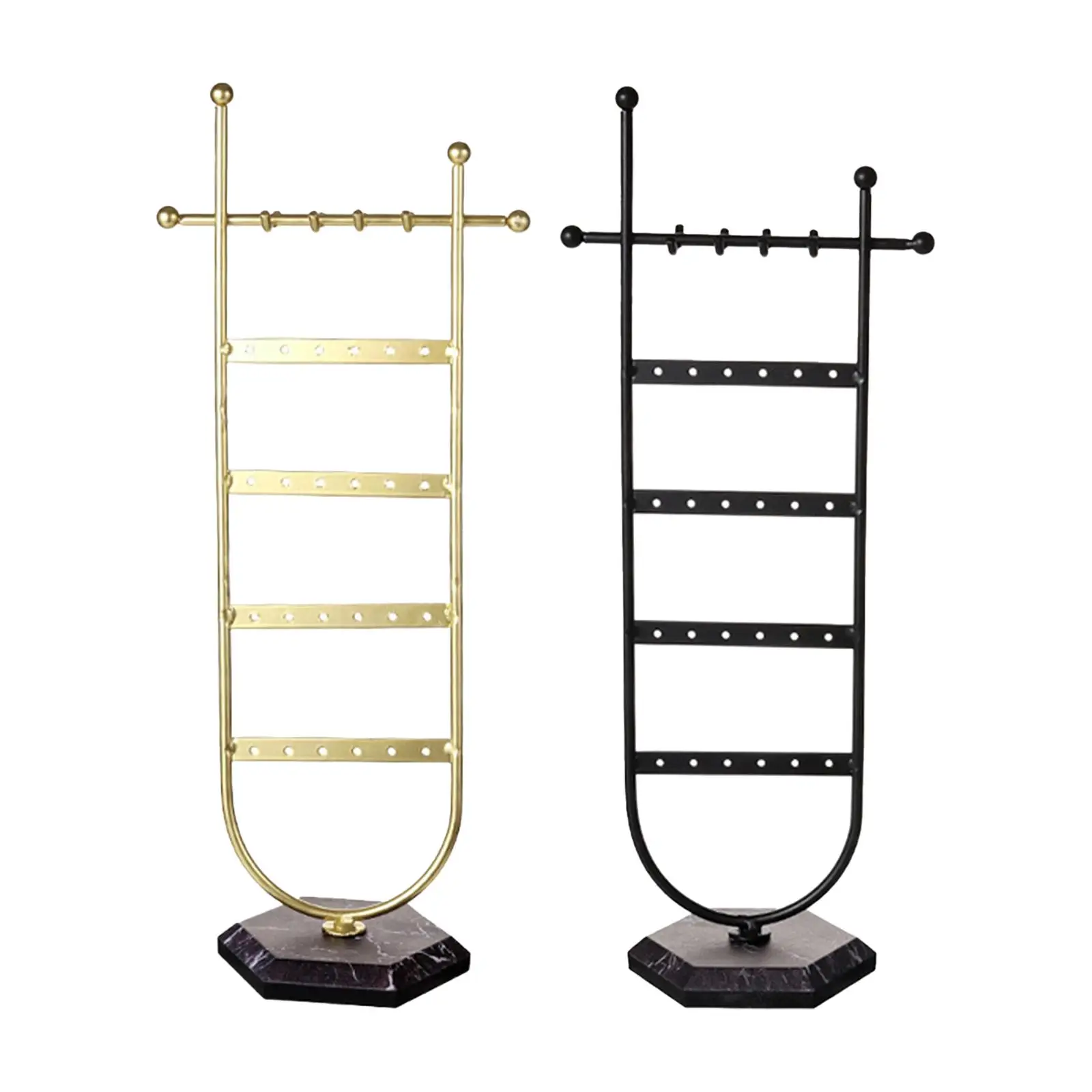 

Earring Organizer with 8 Hooks Stable Base 5 Tiers Earring Display Stand Jewelry Holder for Home Tabletop Showcase Dresser Shops