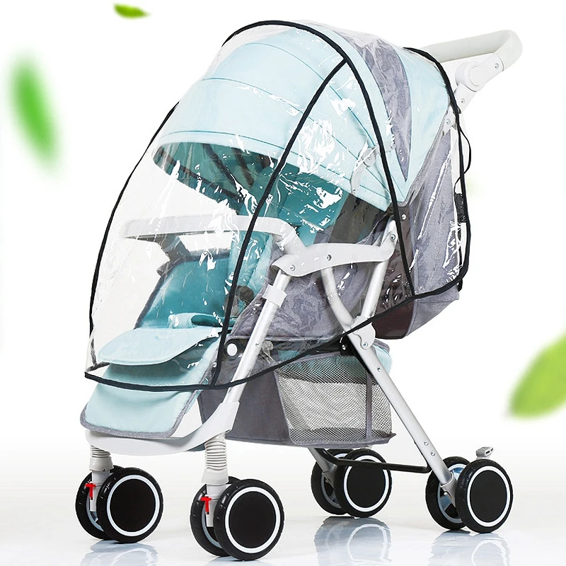 Universal Stroller Rain Cover Baby Car Weather Wind Sun Shield Transparent Breathable Trolley Umbrella Raincoat Accessories | Мать и