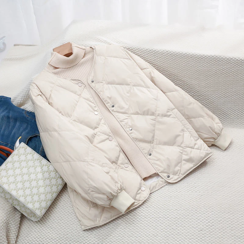 New Autumn Winter Thicken Female Warm Short Parka Women Casual Solid Color Loose Puffer Stand Collar Coat Jackets Outwear