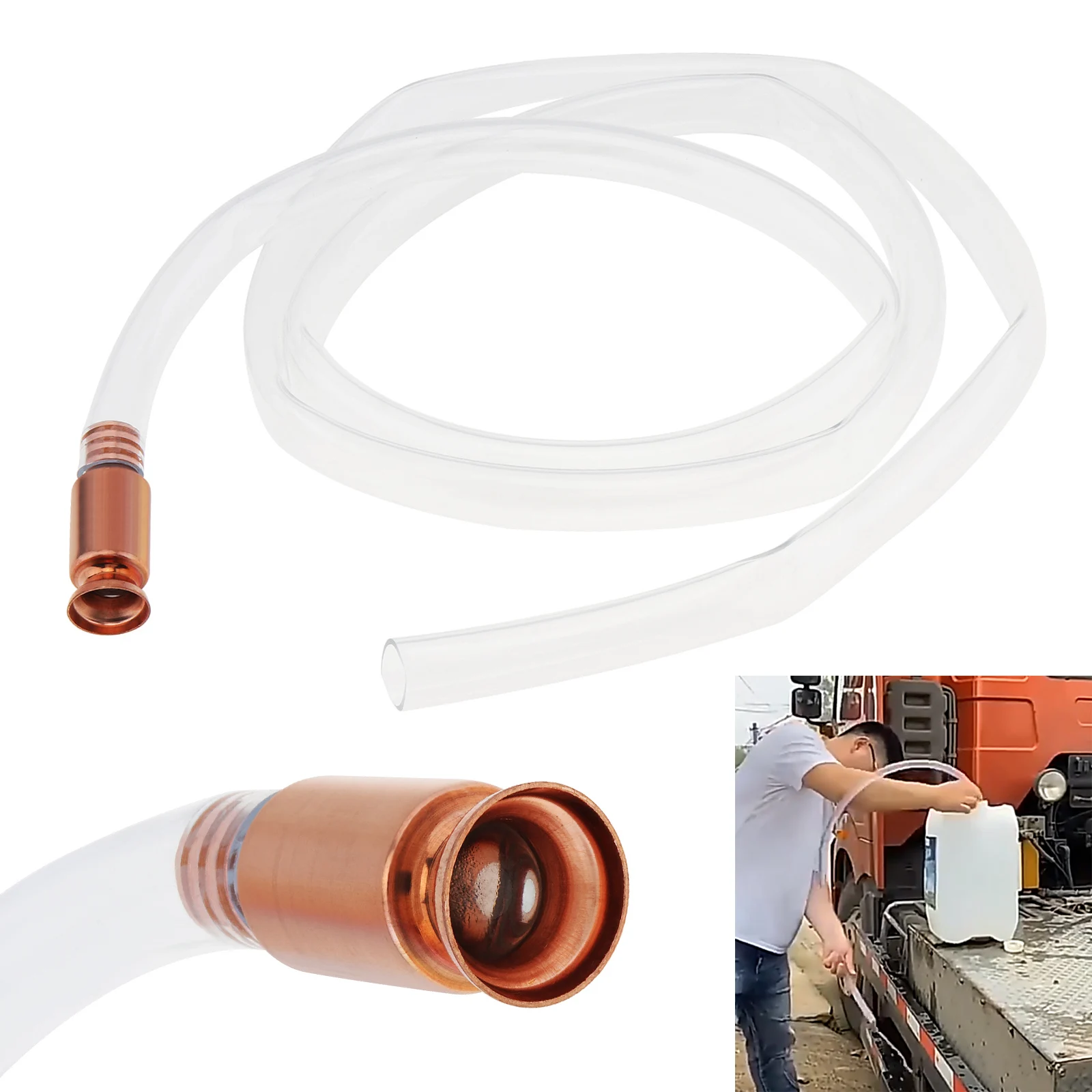 

Многофункциональный ручной сифонный насос 1,8 м/6 футов, портативный автомобильный топливный сифон, ручной насос с присоской для переноса масла и бензина