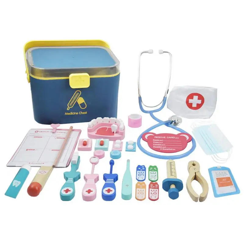 

Doctors Set 25 Pcs Pretend Medical Playset Educational Doctor Toys With Stethoscope And Carrying Case For Kids Toddles Gifts