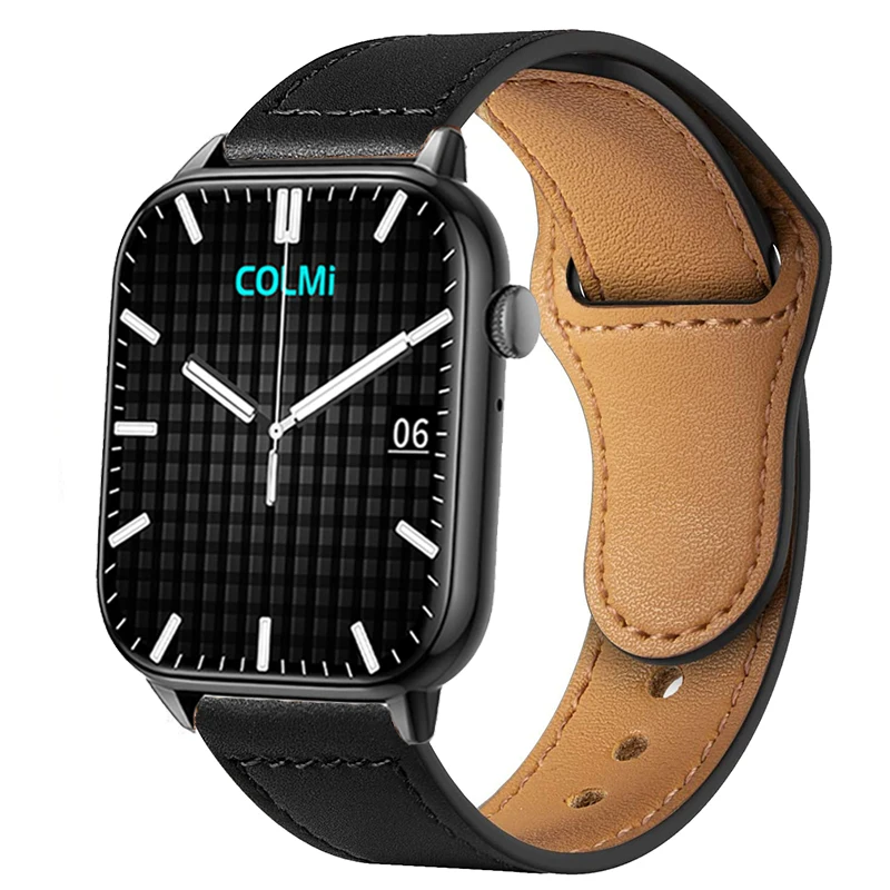 

Ремешок из натуральной кожи для смарт-часов Colmi C60, аксессуары для Colmi P8 Max, сменный Браслет для Colmi P28 Plus, браслеты