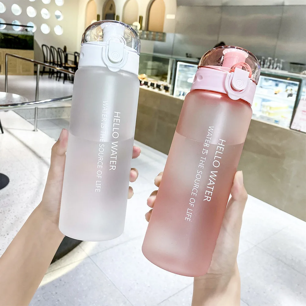 

780ml Water Bottle Sports Drinkware Plastic Cups with Lid Juice Coffee Cup Water Bottle for Girls Children Boys Kitchen Items