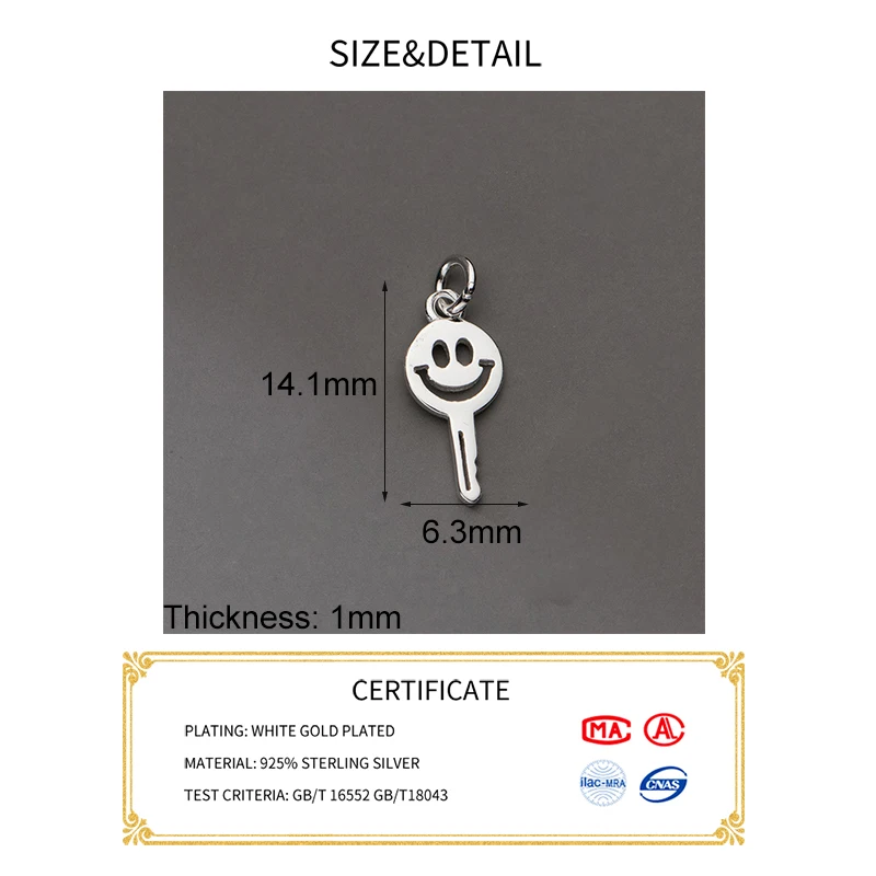 Милые Подвески MEETSOFT из стерлингового серебра S925 пробы в виде веселых