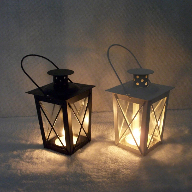 Garden Night Wedding Outdoor Tea Light British Iron Romantic Wedding Style Black White