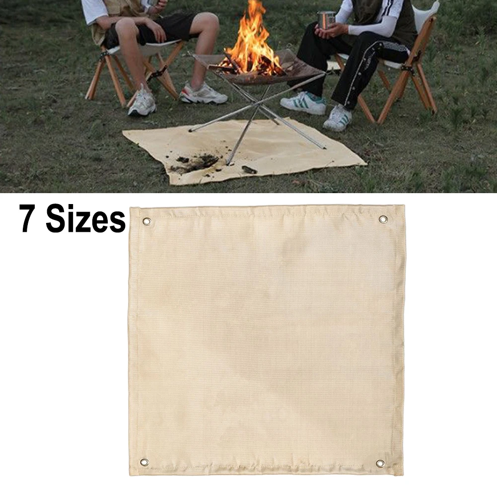 

Outdoor Camping Fireproof Mat Grill Stove Mat Portable Barbecue For Ground Patio Deck Lawn Campsite Fiberglass Ember Mat 2023
