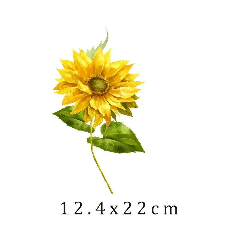 Рисунок подсолнухов с желтыми цветами DTF термонаклейки Переводные картинки для