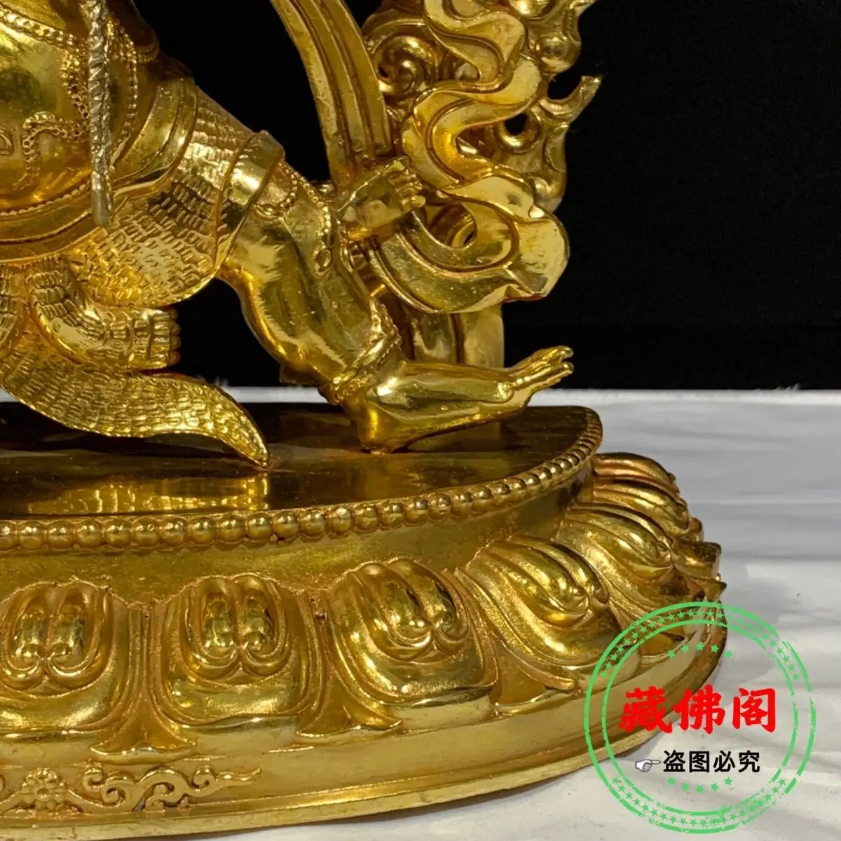 Статуя Будды Ваджрапани из чистой меди 10 дюймов