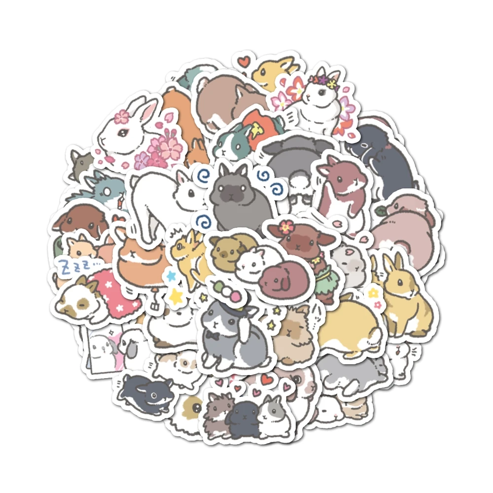 40 Самоклеящихся Наклеек С Милым Дизайном Кролика Универсальное Украшение Для