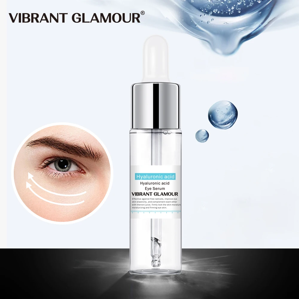 

VIBRANT GLAMOUR Hyaluronic Acid Eye Serum Anti-Wrinkle Aging Essence Remover Dark Circles Cream Fat Granule Against Puffiness