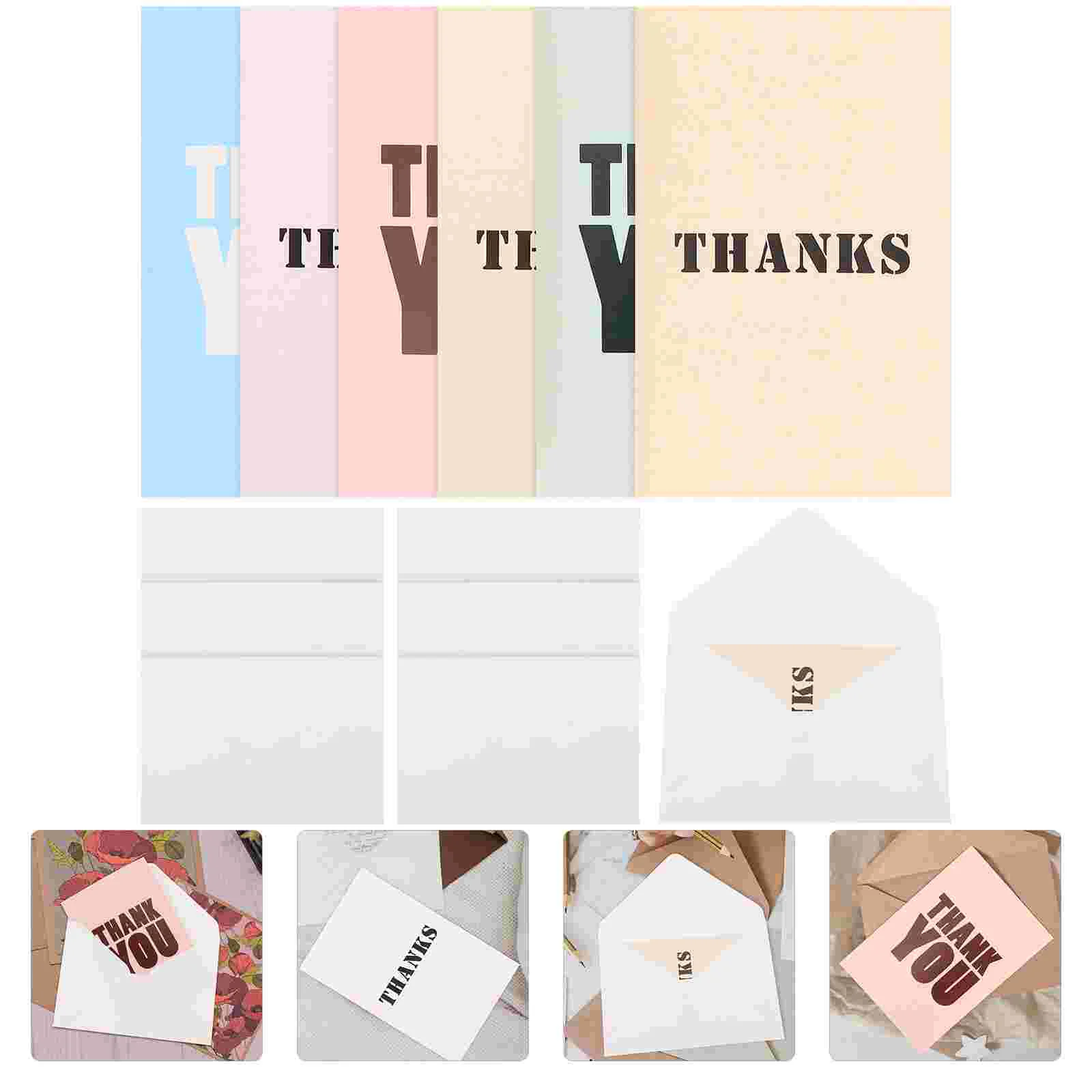 

12 Sets of Greeting Blessing Wish Thank Cards For Xmas Thanksgiving Supplies