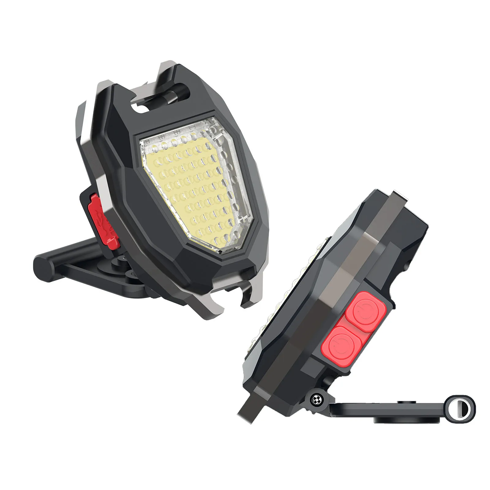 

Mini Flashlights Rechargeable LED Keychain Light Type-c Charging Key Ring Light With Whistle And Folding Bracket For Outdoor
