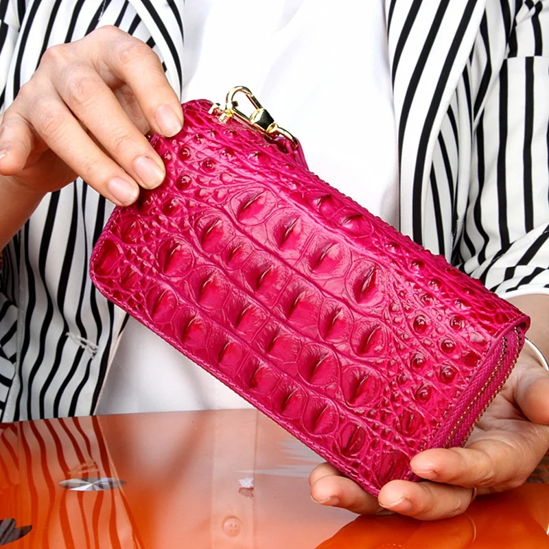 

New in 100% Real Crocodile Leather Women Wallet Alligator Skin Genuine Leather Luxury Women Purse