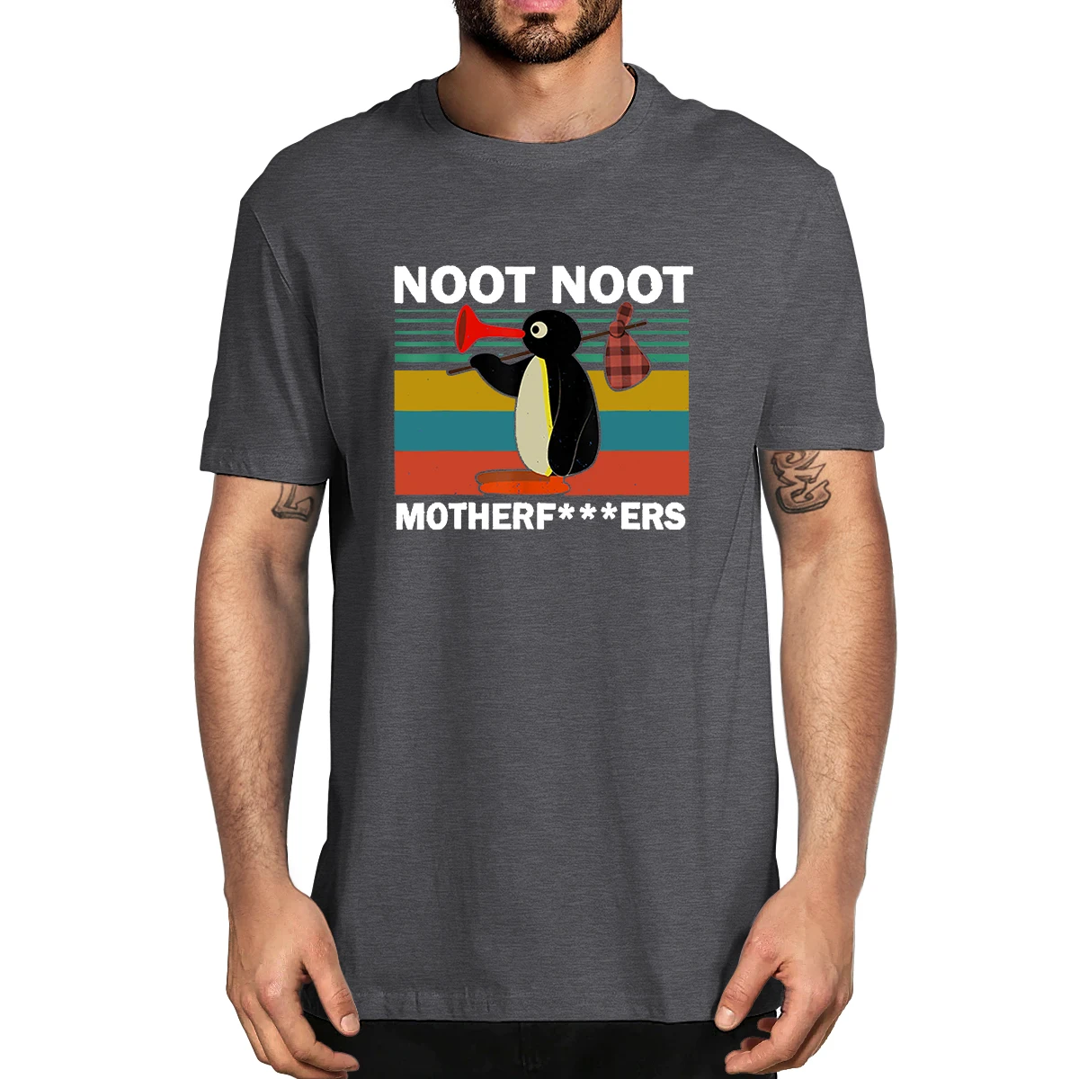 

100% хлопок Noot Pingu Meme Pingu материнская Мужская новинка Женская Повседневная Уличная одежда Harajuku Топ Футболка большого размера европейский разм...