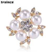 fashion all match alloy pearl flower brooch pin fashion temperament brooches ladies collar sweater clothing accessories