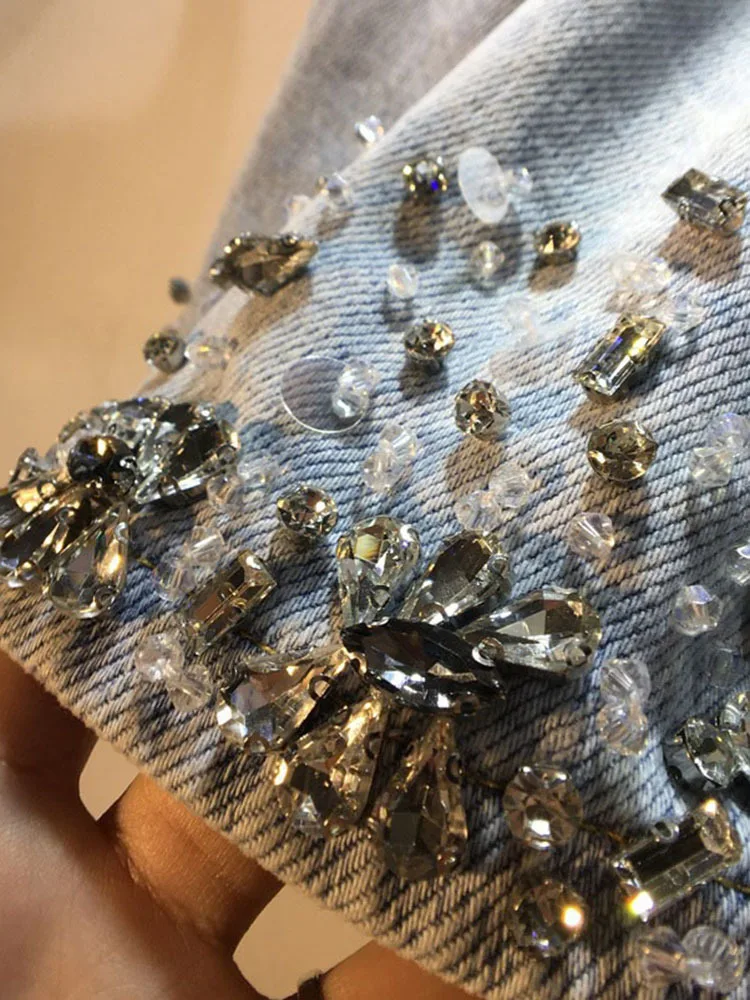 Женские джинсовые шорты с широкими штанинами и высокой талией