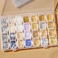 2pcs 28 grids 7 rows storage box for 5d diy diamond painting embroidery accessories plastic organizer case cross stitch tools