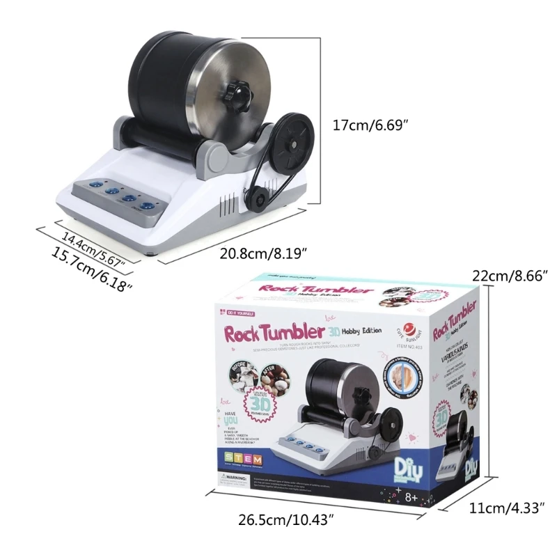 Электрический полировщик для драгоценных камней Rock Tumbler игрушка полировки