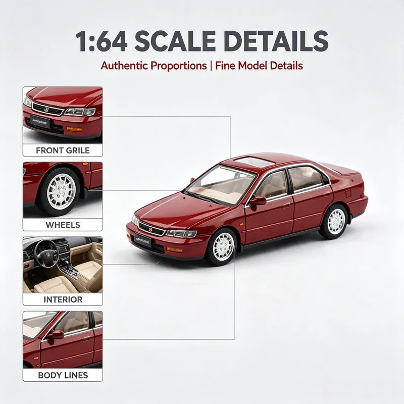 Фото Xcartoys 1/64 Honda Accord Gen.5: Коллекционная модель автомобиля из литого металла, имитация, игрушка-подарок для мальчиков # пийтии №2