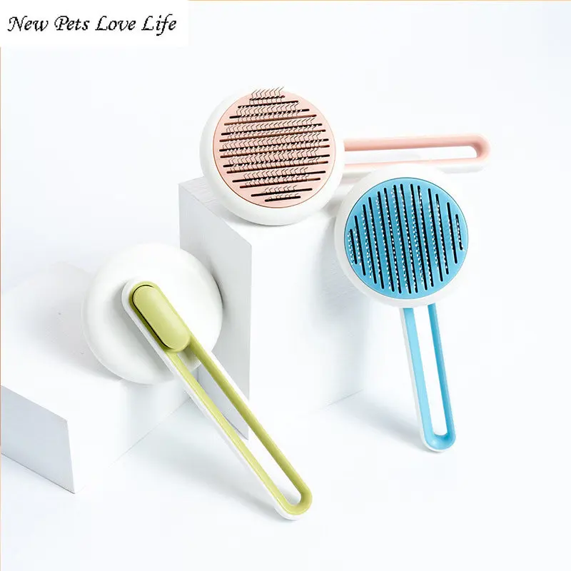 

Cat Brush Comb Pet Comb For Dogs Cats Dog Hair Remover Brush Cat Hair Shedding Self Cleaning Comb Pet Grooming Tools