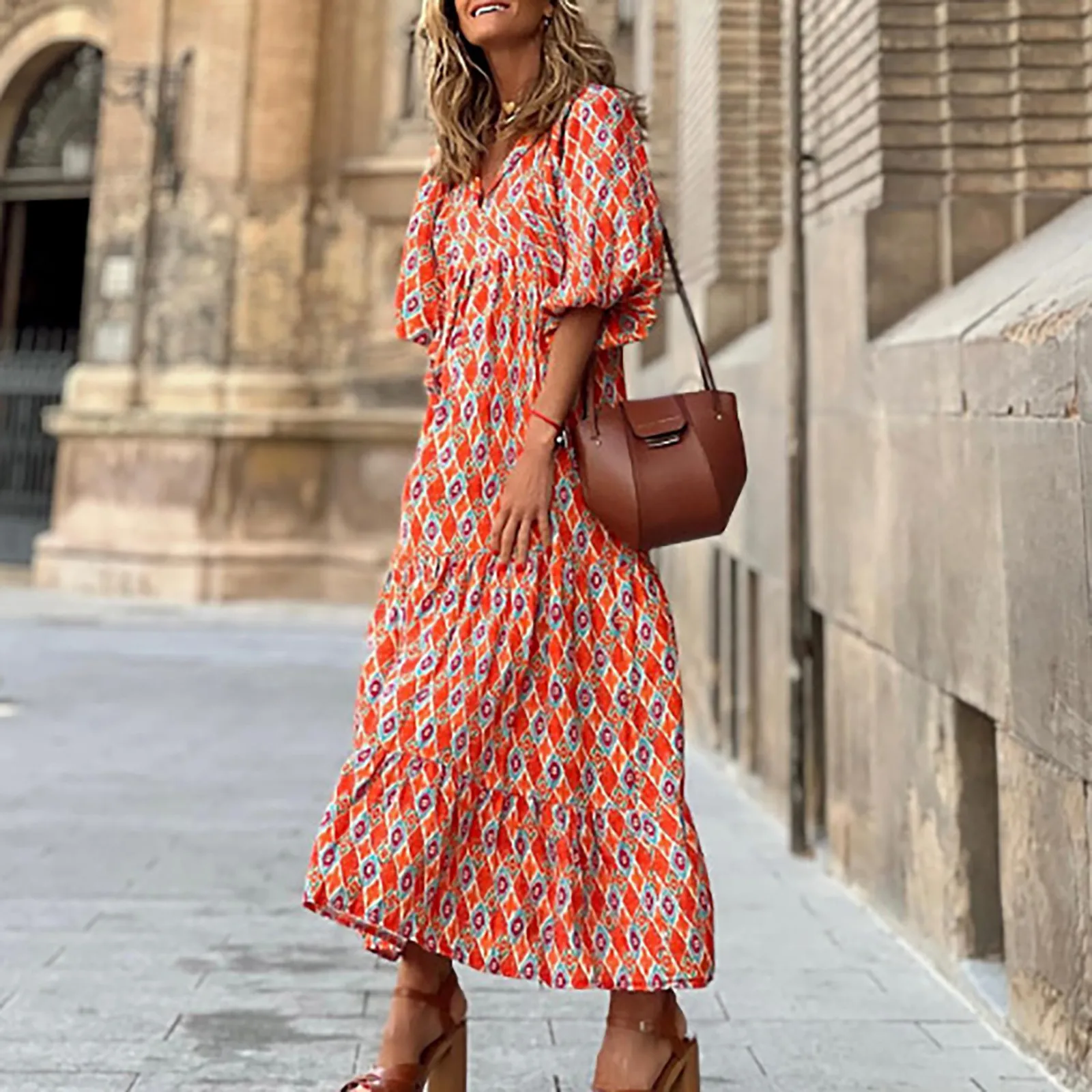 Женское богемное Повседневное платье длинное праздничное пляжное