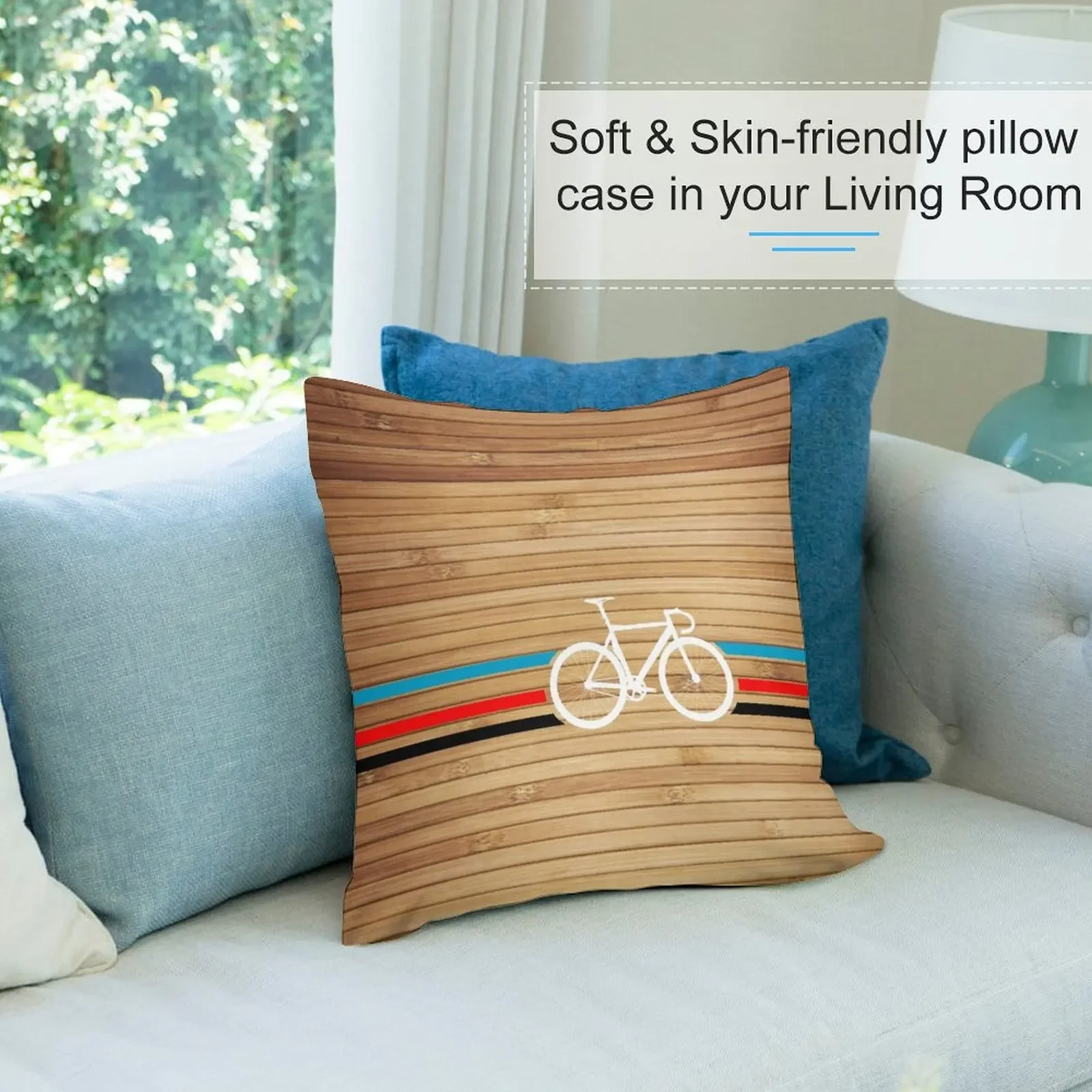 Велосипедная полосатая плюшевая подушка чехол для дивана роскошная