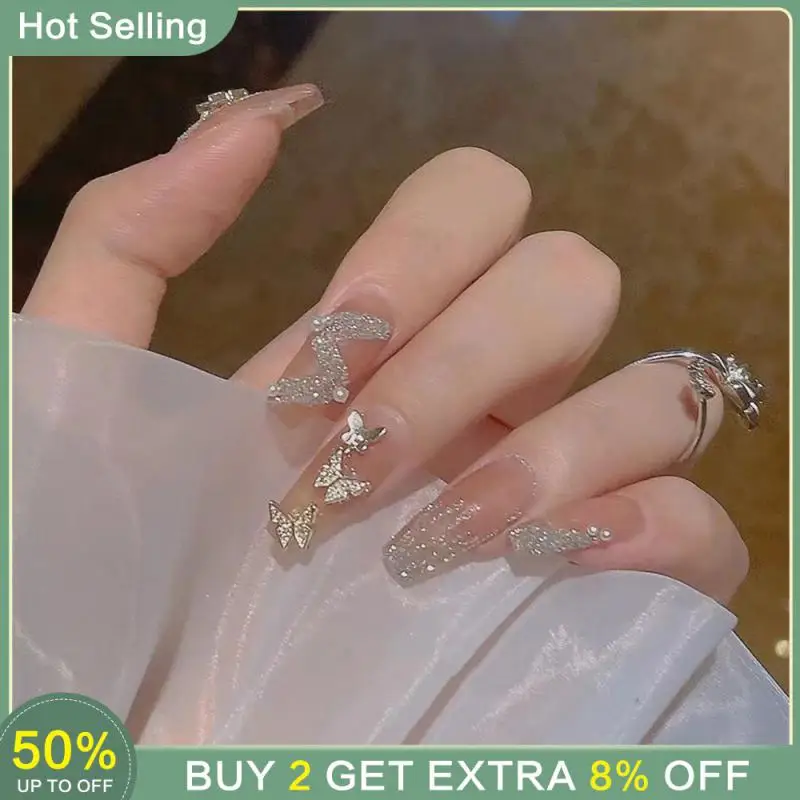 

24 шт./коробка, накладные ногти, многоразовые