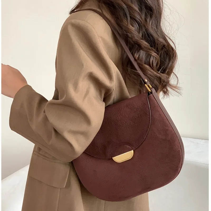 

Cow Leather Shoulder Bags Women 2023 New All Match High-capacity Underarm Bag High-quality Crossbody Bags Bolso Сумки