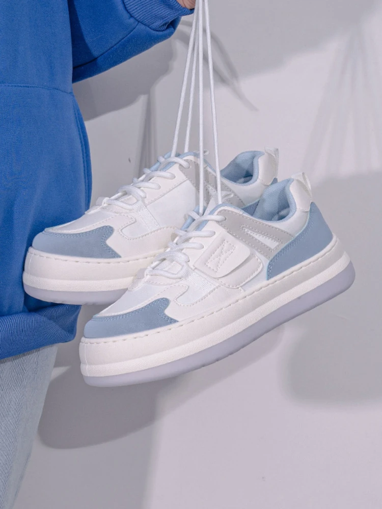 

Новинка, ретро Обувь для скейтборда с цветными блоками, обувь на плоской подошве, спортивные женские туфли на толстой подошве