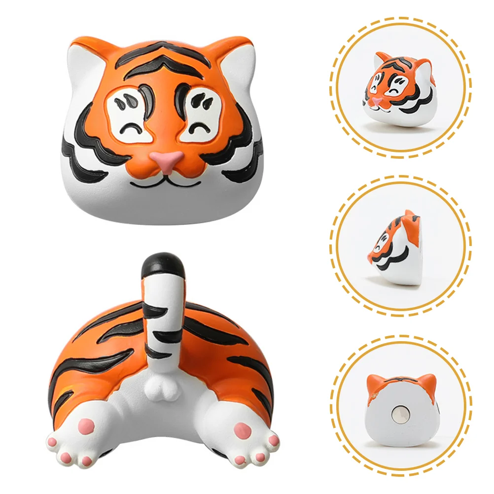 

2 Pcs Tiger Magnet Kids Refrigerator Magnets Decorative Fruit Picture Fridge Resin Child