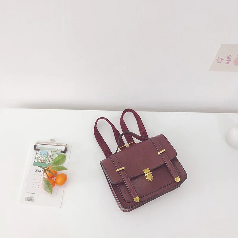 Children's Bags 2021 New Backpack Retro Fashion Girl Small Backpack Internet Celebrity All-Match Casual Pouch Fashion