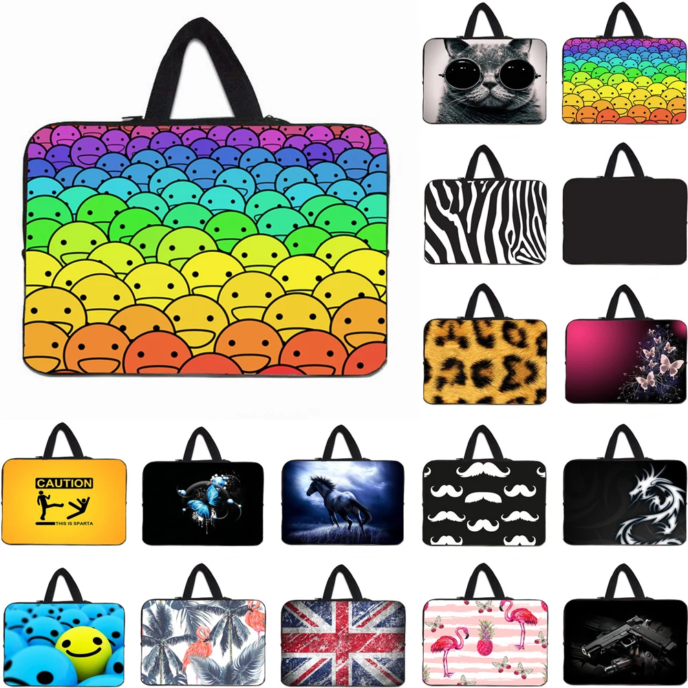 

Laptop Carry Neoprene Handle Bag Cool 10/12/13.3/14/15.4/15.6/17 inch Notebook Cover Case Shockproof Pouch Funda Bolsas Protect