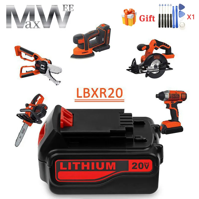 

Аккумулятор литий-ионный для Black & Decker LB20, LBX20, LBXR20, LBX4020, 18 в, 6,0 Ач