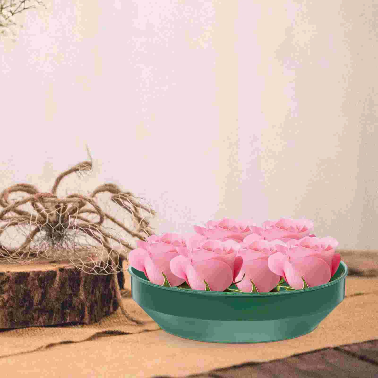 Флорист Декоративная чаша Цветочная грязевая крепежная пластина Поднос для