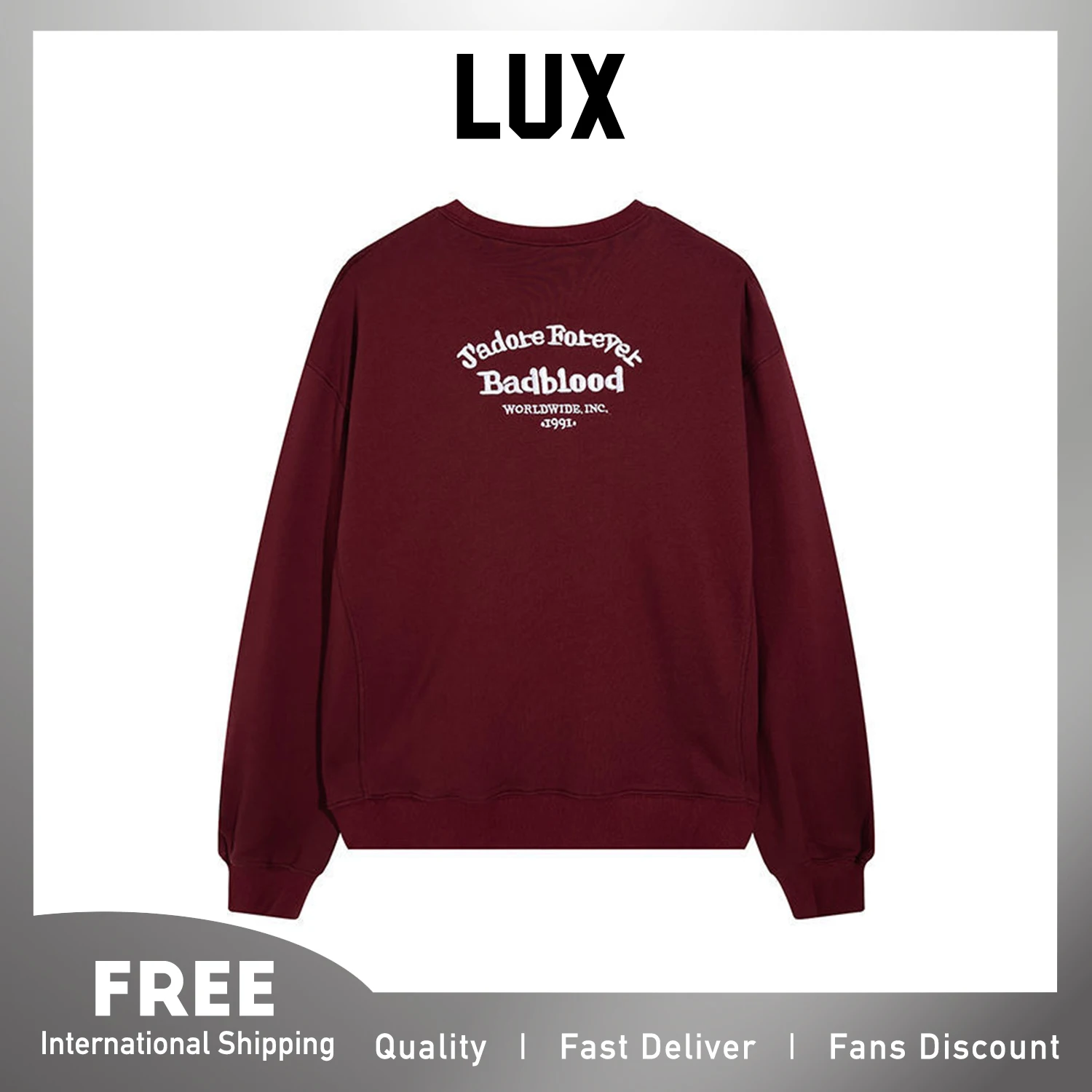 

Lux Fall Collection Badblood Sweatshirt for Women Cotton Pullover Design Minimalist Fashion Designer Brand Sweatpants Suit