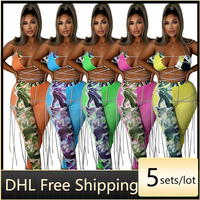 

Women's swimsuit for summer 2022 wholesale string bikini suits print sexy backless beach style two-piece swimming suits 7035