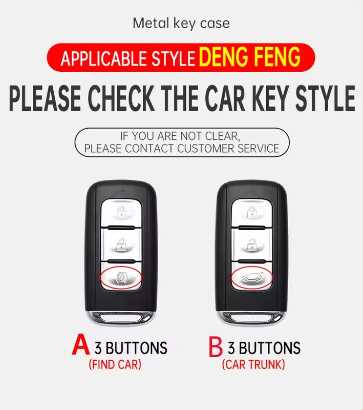 Фото Металлический кожаный чехол для автомобильного ключа для Dongfeng DFM DFSK Glory DFM 580 330 360 370 S560 miniev F507 S30 H30 AX7 AX5 AX4 AX3 MX5 №2